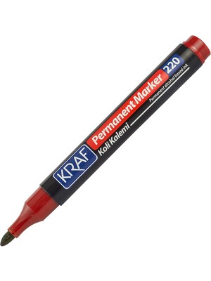 Kraf Permanent Markör Yuvarlak Uc 220 Kırmızı