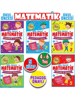 Harika Çocuk Yayınları 4 - Okul Öncesi Matematik Çalışmaları Seti 5 Kitap