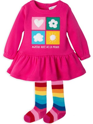 Agatha Ruiz de la Prada Pembe 2li Elbise - Çorap Set