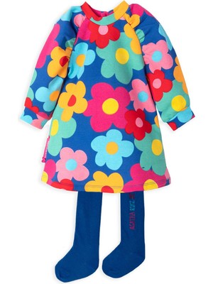 Agatha Ruiz de la Prada Renkli Çiçekli 2li Elbise - Çorap Set