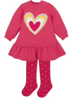 Agatha Ruiz de la Prada Kalp Aplikeli Elbise - Çorap Set