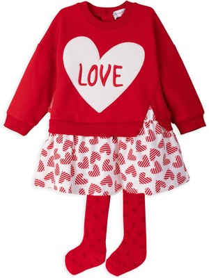 Agatha Ruiz de la Prada Kırmızı 2li Elbise - Çorap Set