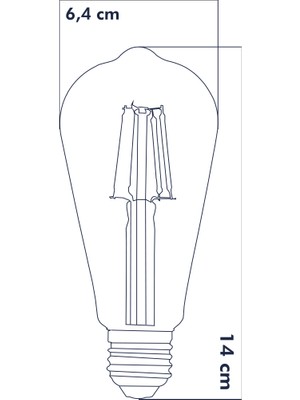 E27 LED FİLAMANLI RUSTIK AMPUL ST64 OPAL CAM 6W 3000k Gün Işığı ERD-234