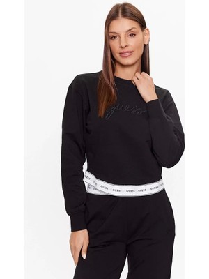 Guess Siyah Regular Fit Sweatshirt