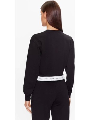 Guess Siyah Regular Fit Sweatshirt