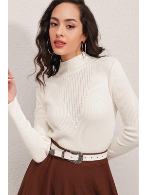 Sisa Moda Boğazlı Kadın Kazak