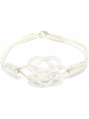 999 Ayar Kazaziye Aşk Düğümü Bileklik, Beyaz