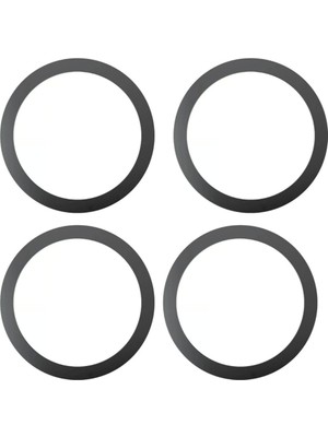 Livx Power Metal Magsafe Halka Yüzük Ring Iphone 8VE Üstü Model Uyumlu Siyah 4'lü Paket