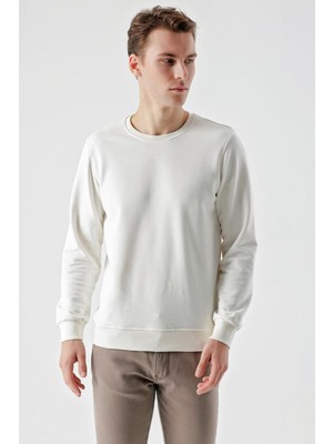 Akçaylar Slimfit  Bisiklet Yaka Renk 2 Iplik Erkek Sweatshirt