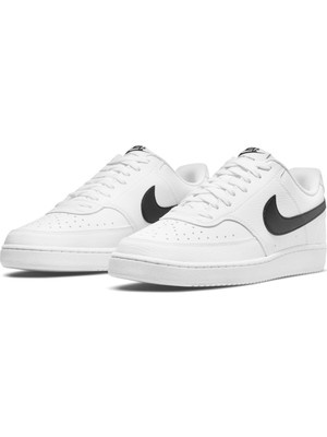 Nike Beyaz - Siyah Erkek Lifestyle Ayakkabı DH2987-101 Nıke Court Vısıon Lo Nn