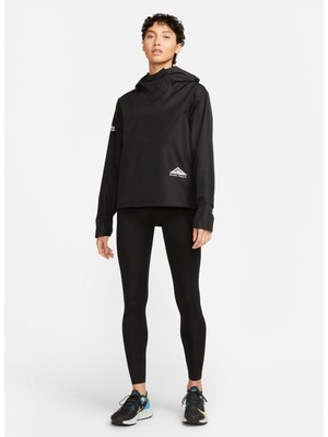 Nike Siyah - Gri - Gümüş Kadın Mont DM7565-010 W Nk Traıl Jkt Gore-Tex