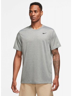Nike Bisiklet Yaka Düz Gri Erkek T-Shirt DX0989-063 M Nk Df Tee Rlgd Reset
