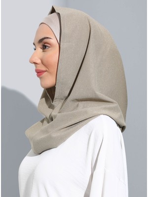 Ecardin ST300-SİMLİ Abiye Hijab 11 Bej - Bej -