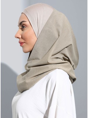 Ecardin ST300-SİMLİ Abiye Hijab 11 Bej - Bej -