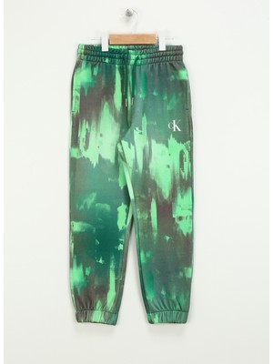 Calvin Klein Düz Paça Yeşil Erkek Eşofman Altı IB0IB018120IA