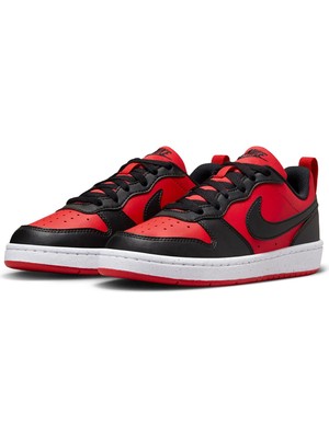 Nike Siyah - Kırmızı Erkek Çocuk Yürüyüş Ayakkabısı DV5456-600 Court Borough Low Gs