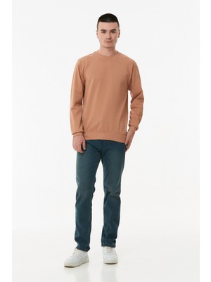 Fullamoda Basic Bisiklet Yaka  Sweatshirt