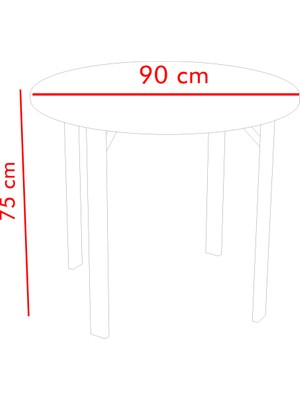 EVDEMO Trend Yuvarlak Mutfak Masa Takımı Atlantik Çam-Krem-Kahve