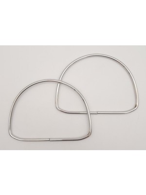 Angel Çanta Aksesuar 12.5 cm D Model Gümüş Renk Metal Çanta Tutma Sapı