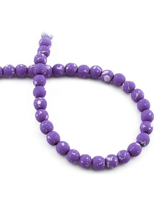 Uçar Doğal Taş Hematit Doğal Taş Mat Benekli Koyu Mavi Küre Kesim 6mm Dizi [AA]