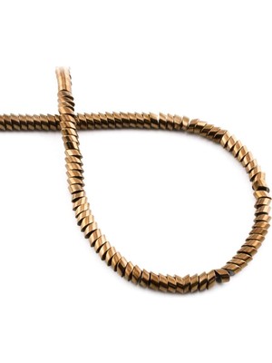 Uçar Doğal Taş Hematit Doğal Taş Parlak Kahverengi 4x2mm Dizi [AA]