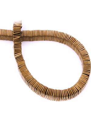 Uçar Doğal Taş Hematit Doğal Taş Parlak Kahverengi Rondela Kesim 6X1MM Dizi