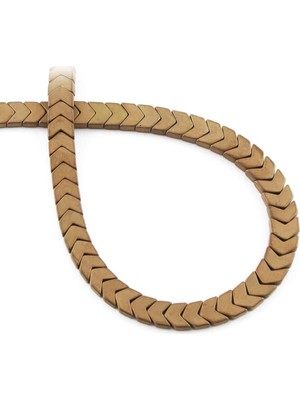 Uçar Doğal Taş Hematit Doğal Taş Mat Kahverengi Çavuş Kesim 6x3mm Dizi