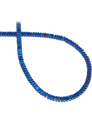 Uçar Doğal Taş Hematit Doğal Taş Parlak Mavi Rondela Kesim 2X4MM Dizi