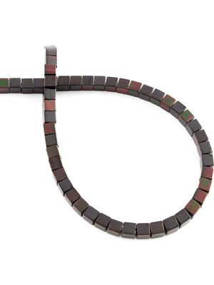 Uçar Doğal Taş Hematit Doğal Taş Parlak Siyah Gökkuşağı 3x3mm Dizi