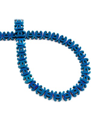 Uçar Doğal Taş Hematit Doğal Taş Parlak Mavi CC Kesim 8x8mm Dizi [AA]