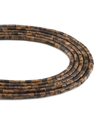 Uçar Doğal Taş Kaplangözü Doğal Taş Parlak Silindir Kesim 4x6mm Dizi