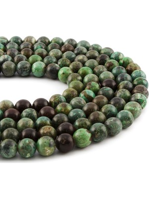 Uçar Doğal Taş Afrika Turkuaz Doğal Taş Küre Kesim 10mm Dizi [AA]