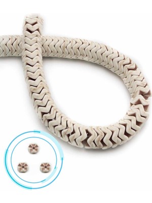 Uçar Doğal Taş Turkuaz Sıkma Doğal Taş Parlak Beyaz Rondela Kesim 10x3mm Dizi [B+]