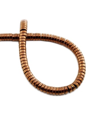 Uçar Doğal Taş Hematit Doğal Taş Parlak Kahverengi Daire Kesim 6x2mm Dizi [AA]
