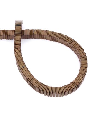 Uçar Doğal Taş Hematit Doğal Taş Mat Kahverengi Rondela Kesim 6x1mm Dizi [AA]