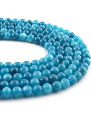 Uçar Doğal Taş Mavi Kuvars Doğal Taş Parlak Küre Kesim 6mm Dizi [B]