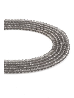 Uçar Doğal Taş Cam Parlak Kahverengi Avize Kesim 4mm Dizi