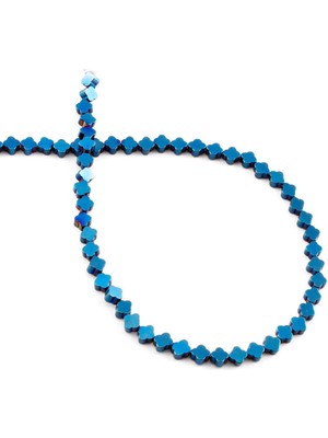 Uçar Doğal Taş Hematit Doğal Taş Parlak Mavi 4mm Dizi