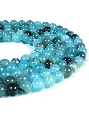 Uçar Doğal Taş Akik Doğal Taş Parlak Küre Kesim 8mm Dizi [AA]