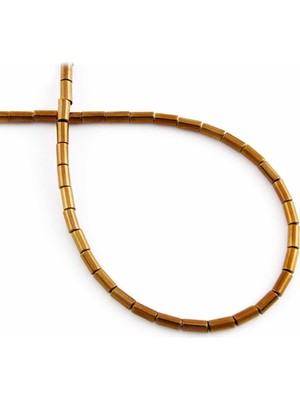 Uçar Doğal Taş Hematit Doğal Taş Parlak Kahverengi Silindir Kesim 2x4mm Dizi [AA]