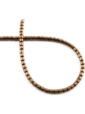 Uçar Doğal Taş Hematit Doğal Taş Mat Kahverengi Silindir Kesim 3mm Dizi [AA]