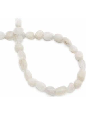 Uçar Doğal Taş Ay Taşı Doğal Taş Amorf Kesim 6X8mm Dizi