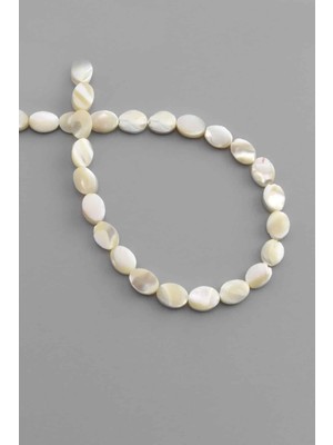 Uçar Doğal Taş Sedef Doğal Taş Parlak Kahverengi Oval Kesim 6x8mm Dizi [AA]