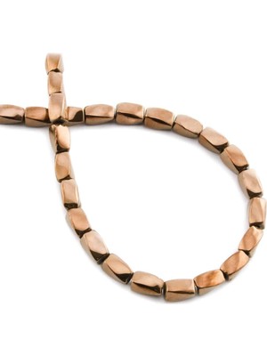 Uçar Doğal Taş Hematit Doğal Taş Parlak Kahverengi Burgulu Dikdörtgen Kesim 5x8mm Dizi [AA]