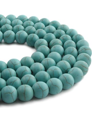 Uçar Doğal Taş Turkuaz Doğal Taş Küre Kesim 10MM Dizi