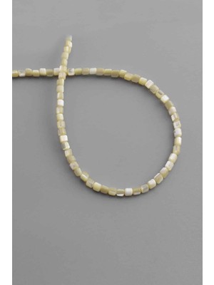 Uçar Doğal Taş Sedef Doğal Taş Parlak Kahverengi Dore Kesim 3x3mm Dizi [AB+]