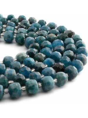 Uçar Doğal Taş Apatit Doğal Taş Parlak Dore Kristal Kesim 8x7mm Dizi