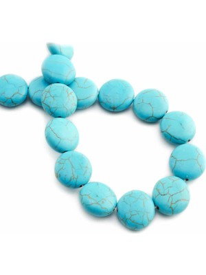 Uçar Doğal Taş Turkuaz Doğal Taş Oval Kesim 16MM Dizi