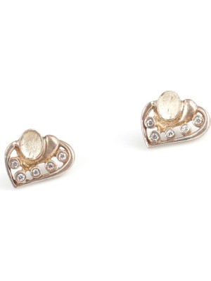 925 Ayar Gümüş Kalp Modeli Küpe