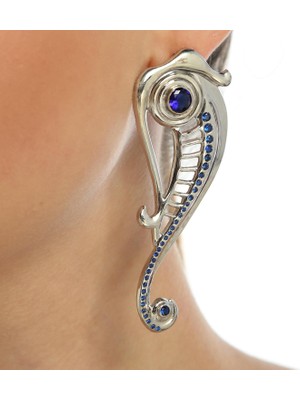 925 Ayar Gümüş Poseidon Atı Küpe